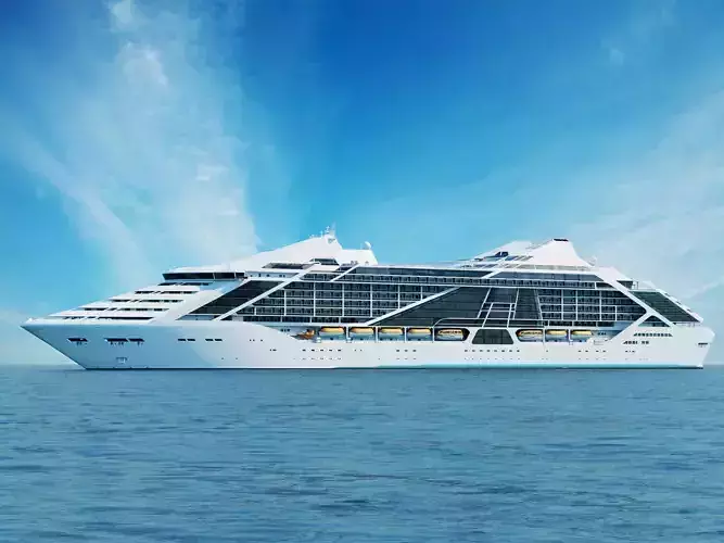 Futuristic Cruiseship Celestial Spire Low-poly 3D model