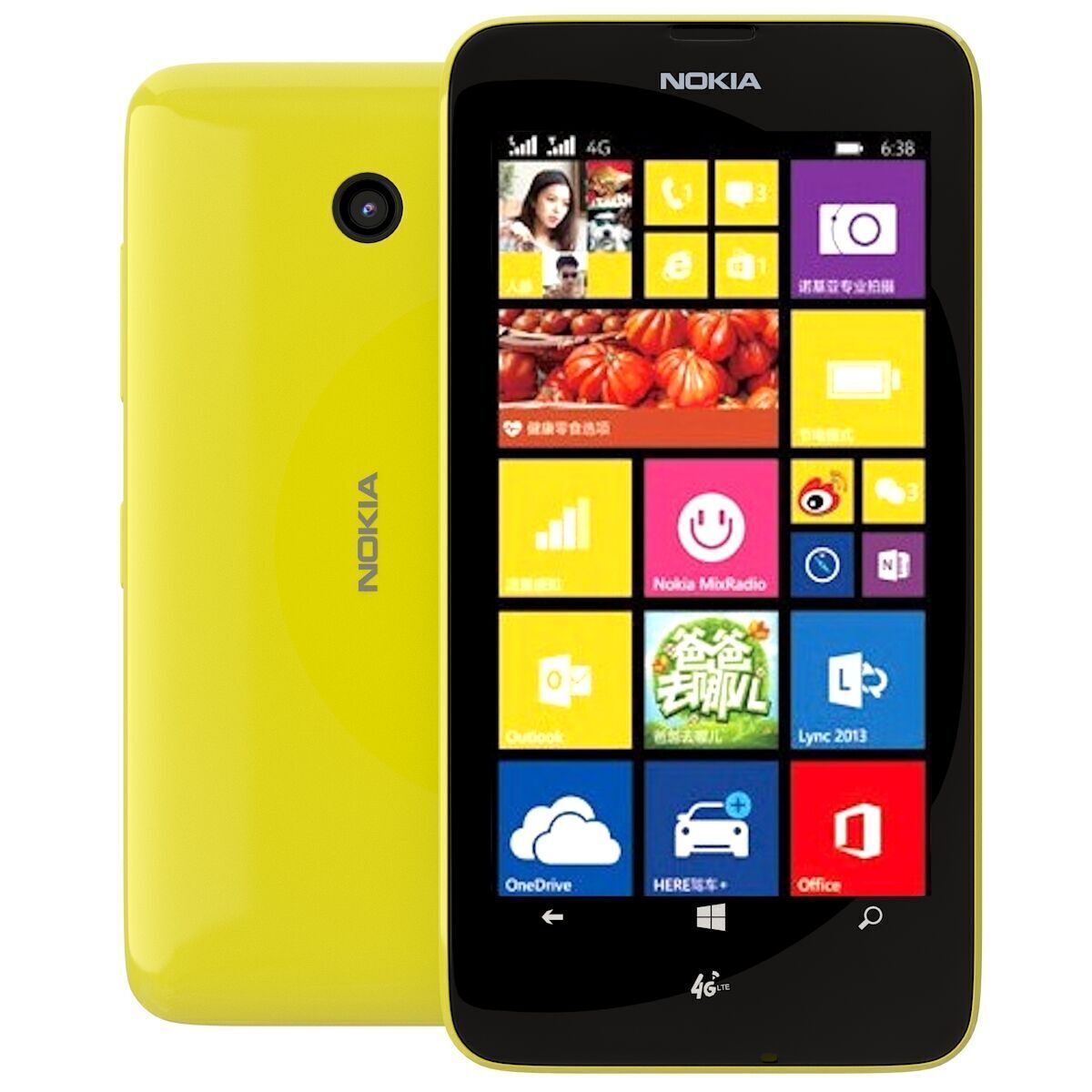 Nokia Lumia 638 Yellow 3D model_1