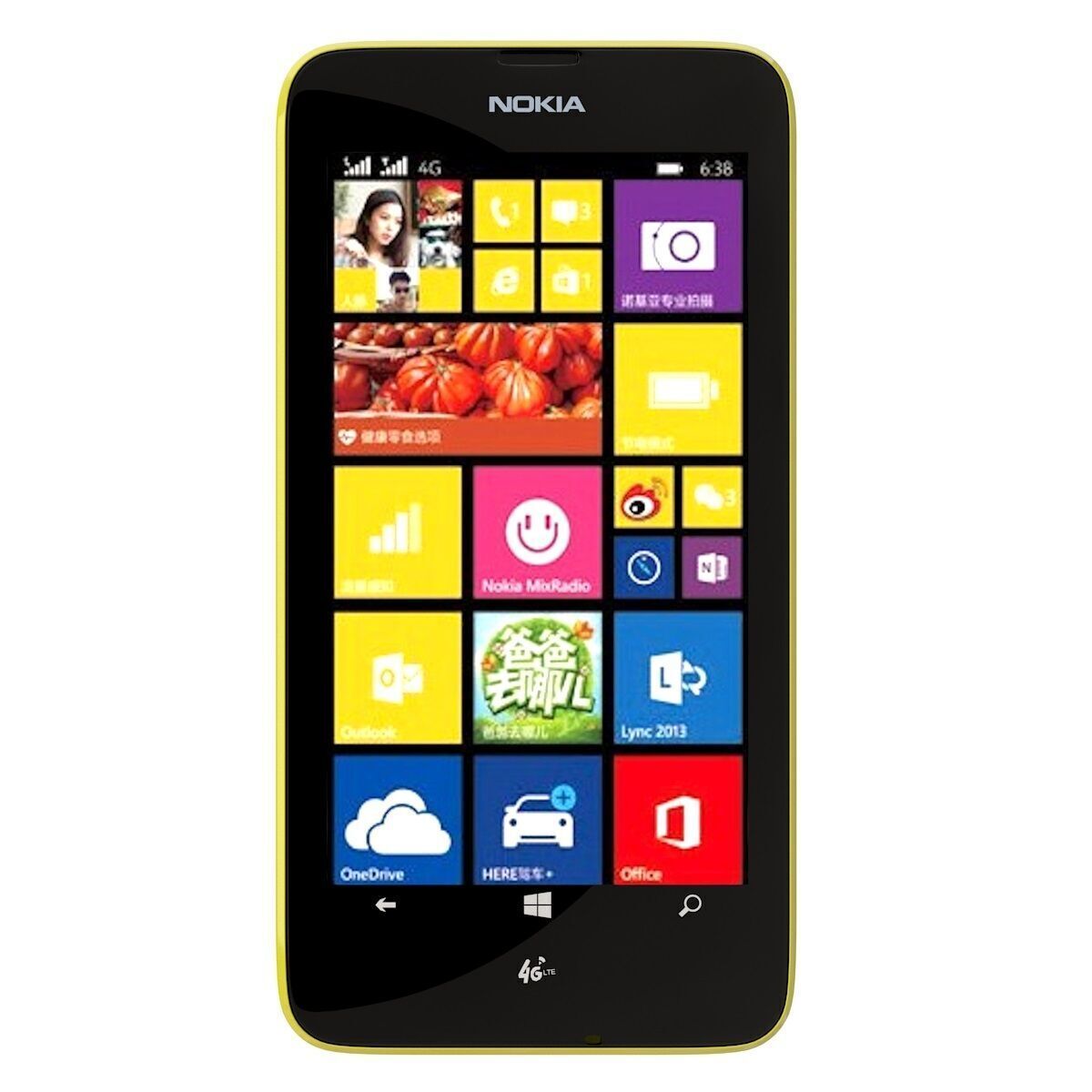 Nokia Lumia 638 Yellow 3D model_3