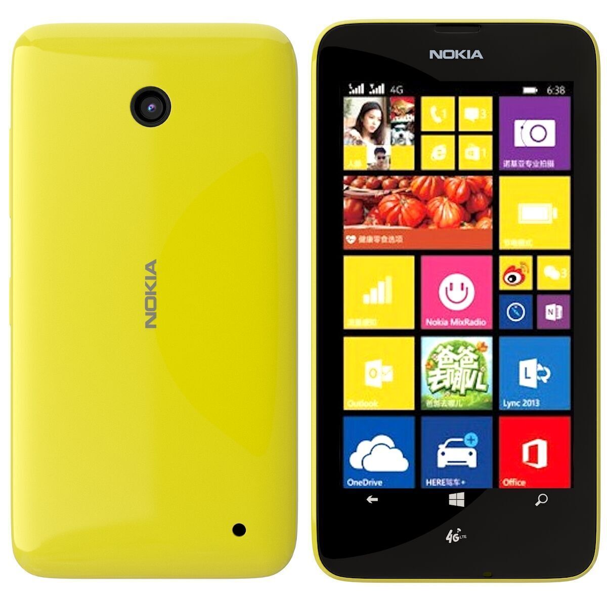Nokia Lumia 638 Yellow 3D model_2