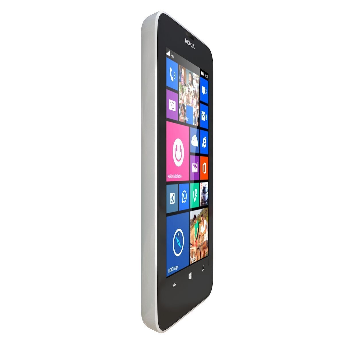 Nokia Lumia 630 white 3D model_6
