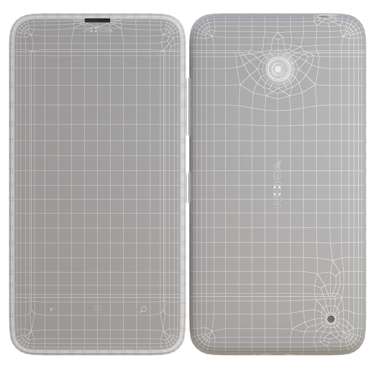 Nokia Lumia 630 white 3D model_11