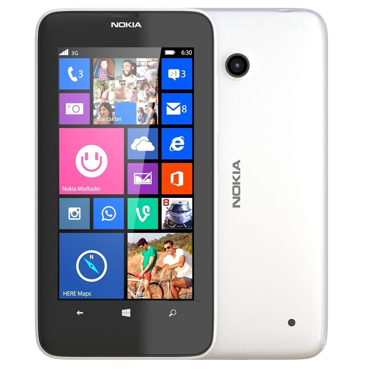 Nokia Lumia 630 white 3D model_1