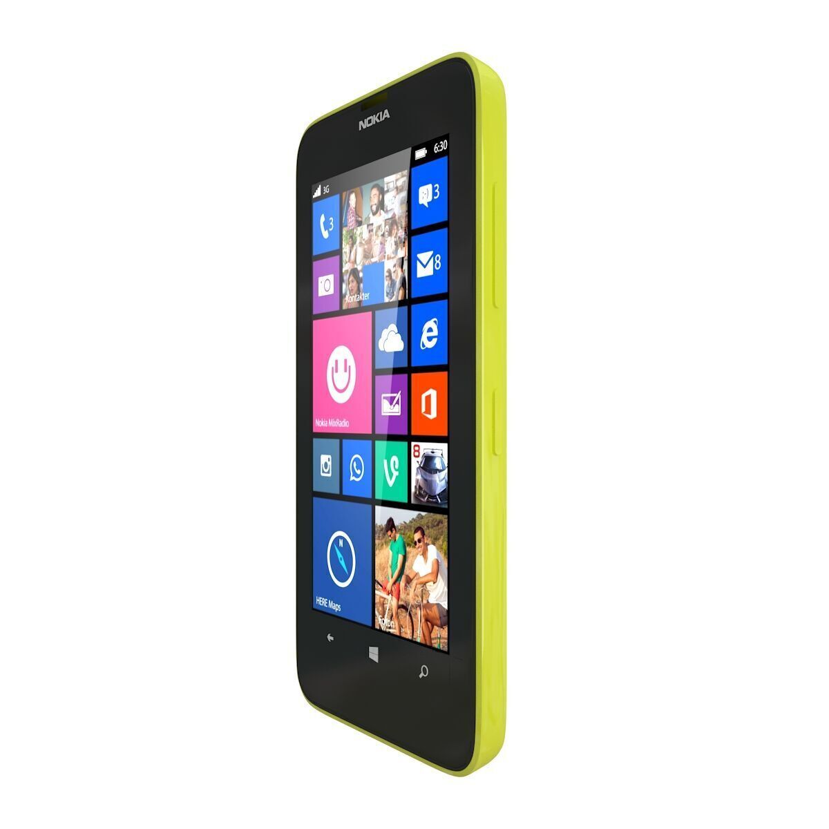 Nokia Lumia 630 yellow 3D model_5