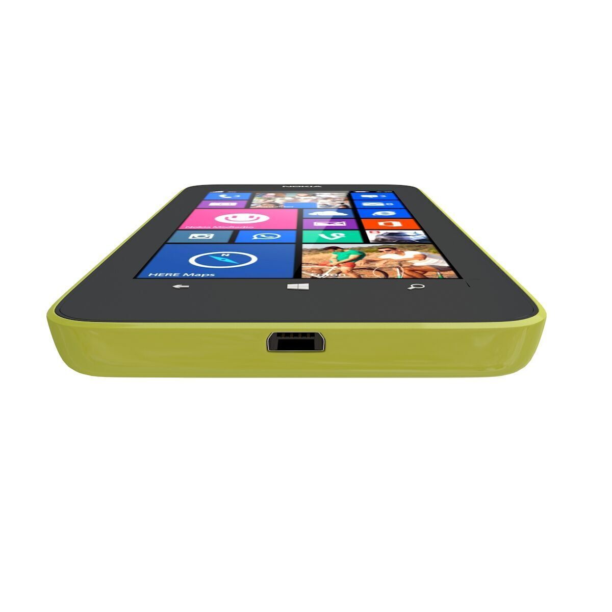 Nokia Lumia 630 yellow 3D model_7
