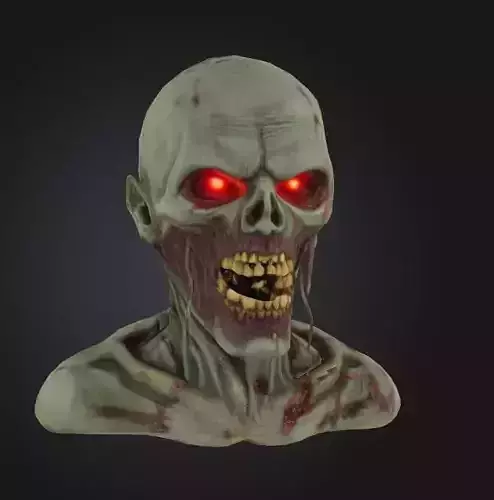 zombie head halloween scary mask game 05