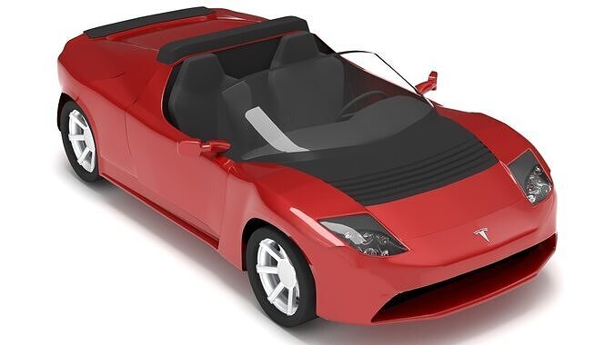 Tesla Roadster Low-poly 3D model