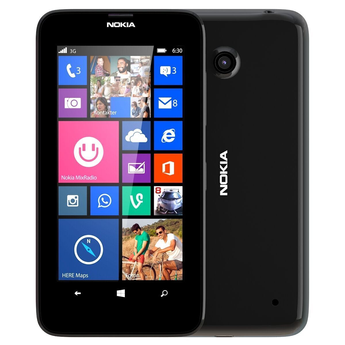 Nokia Lumia 630 black 3D model_1