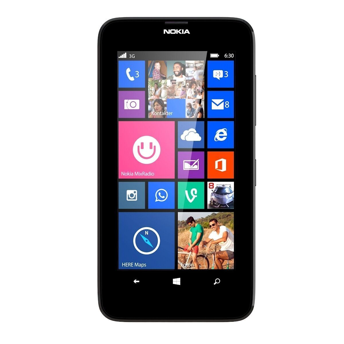 Nokia Lumia 630 black 3D model_3