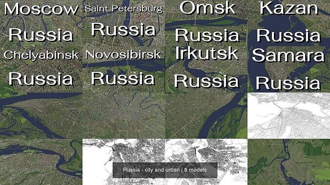 Russia - city and urban 3D Model Collection