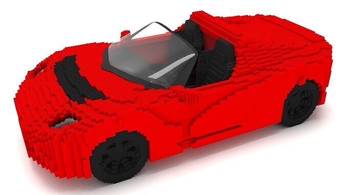 Lego Tesla Roadster 3D model