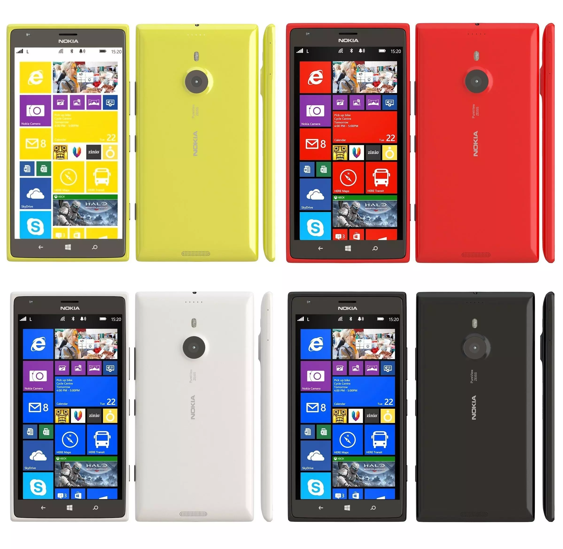 Nokia Lumia 1520 all color 3D model_0