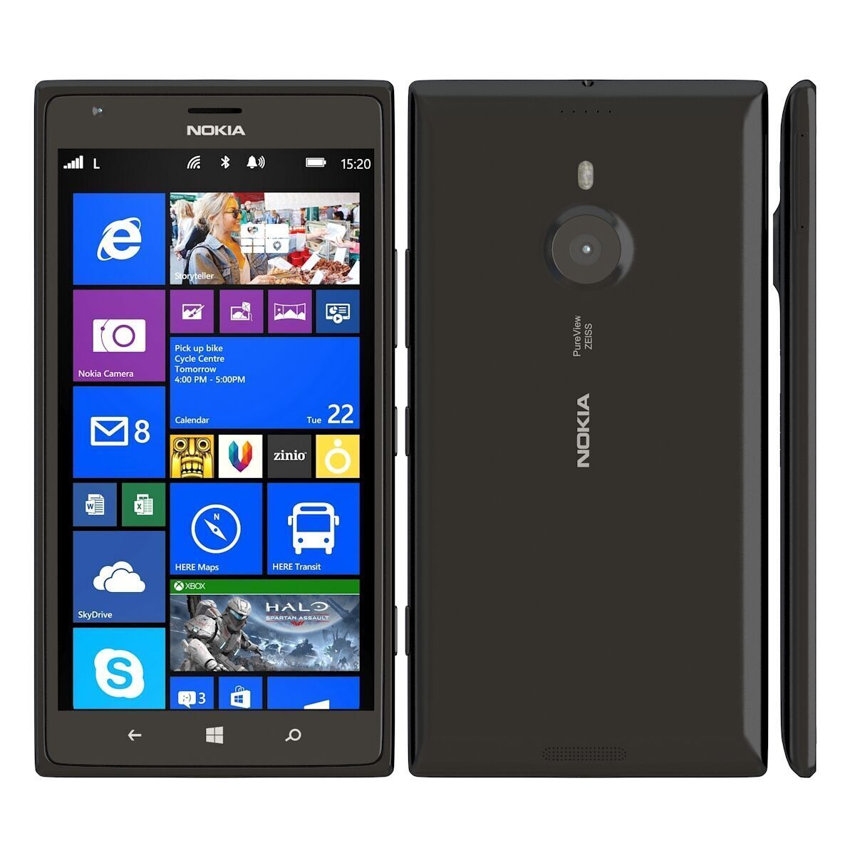 Nokia lumia 1520 black 3D model_1
