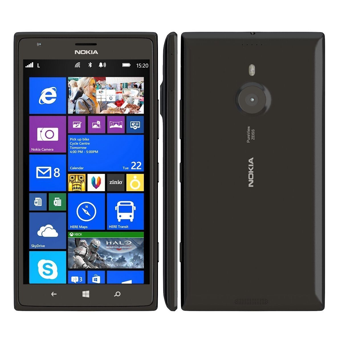 Nokia lumia 1520 black 3D model_2