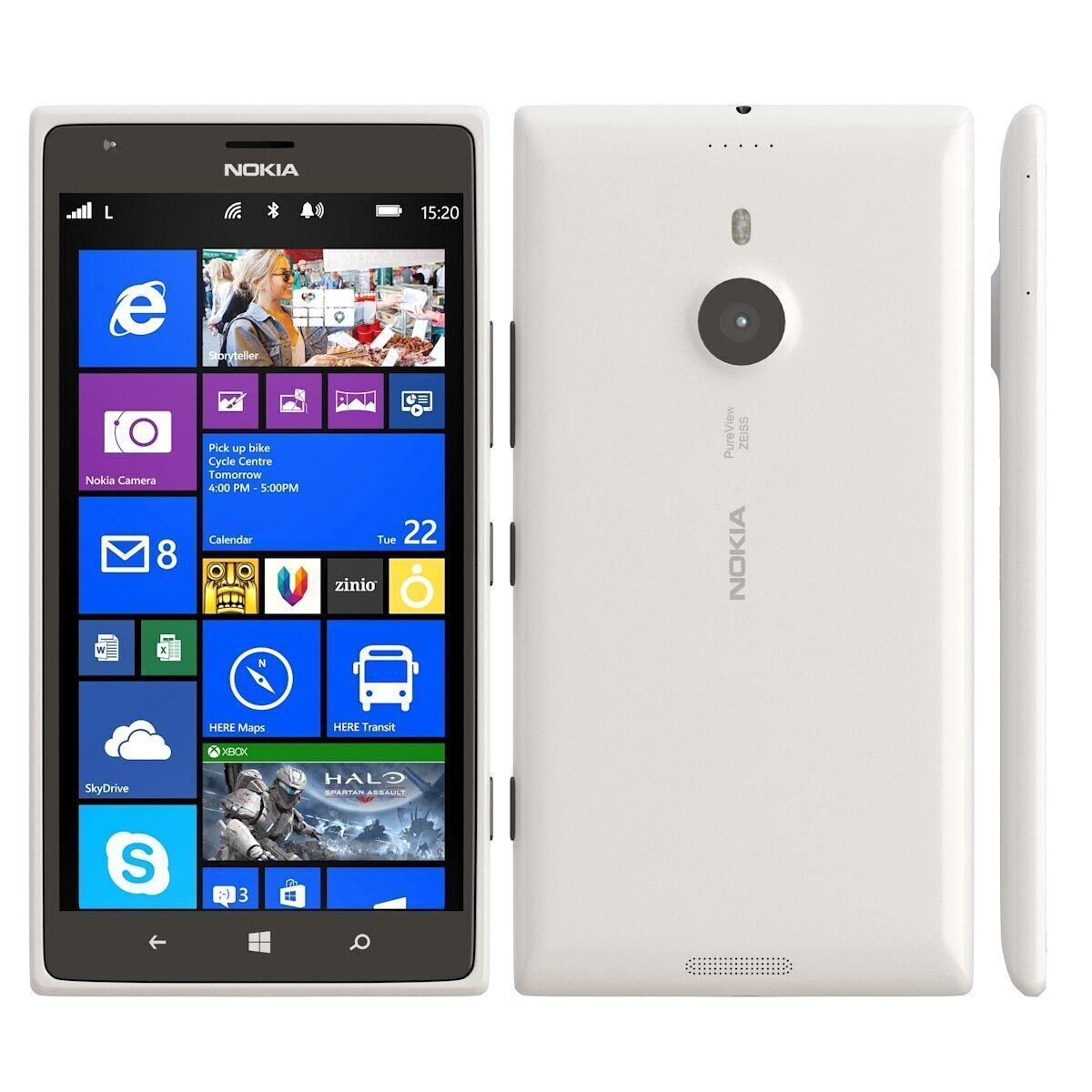Nokia Lumia 1520 white 3D model_2