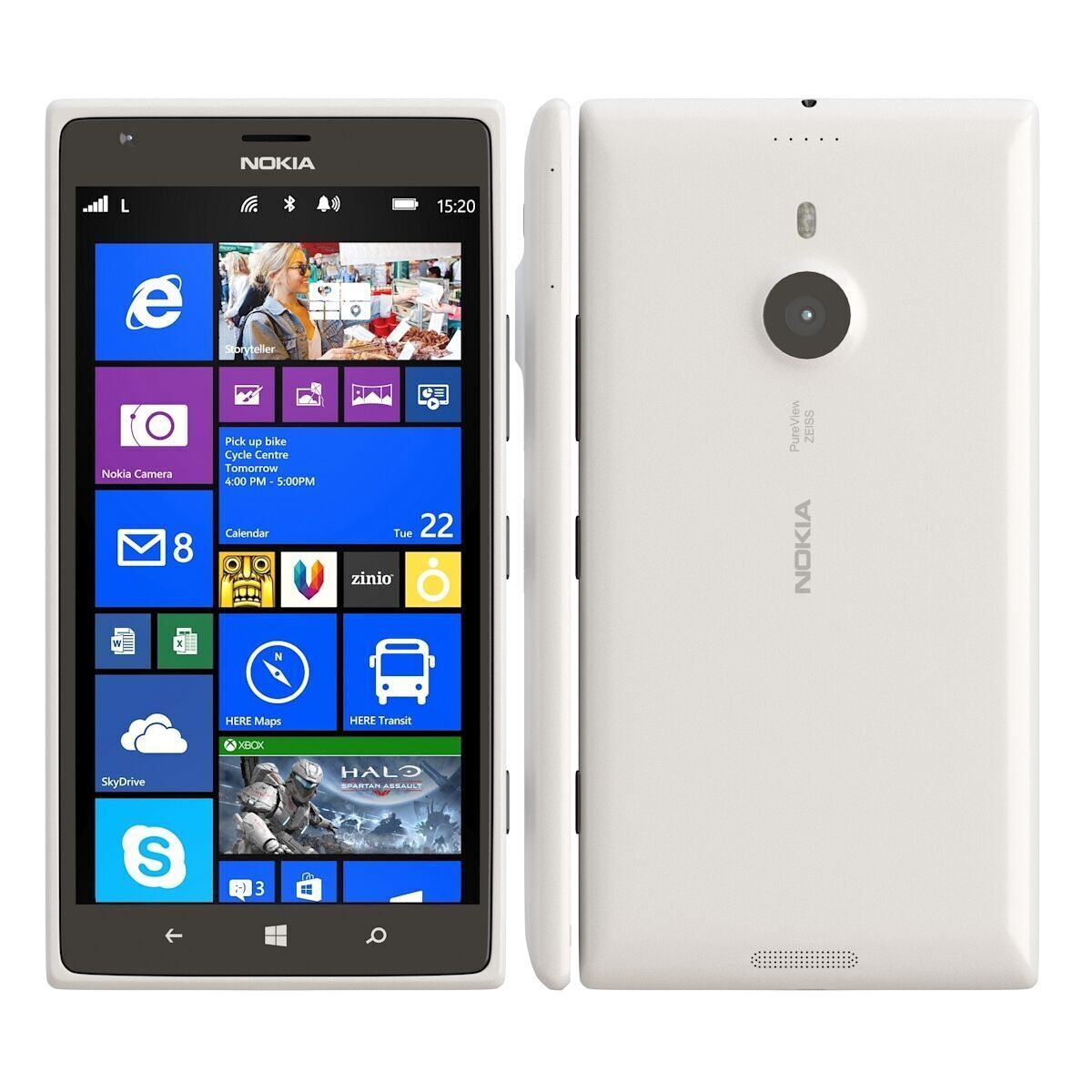 Nokia Lumia 1520 white 3D model_1