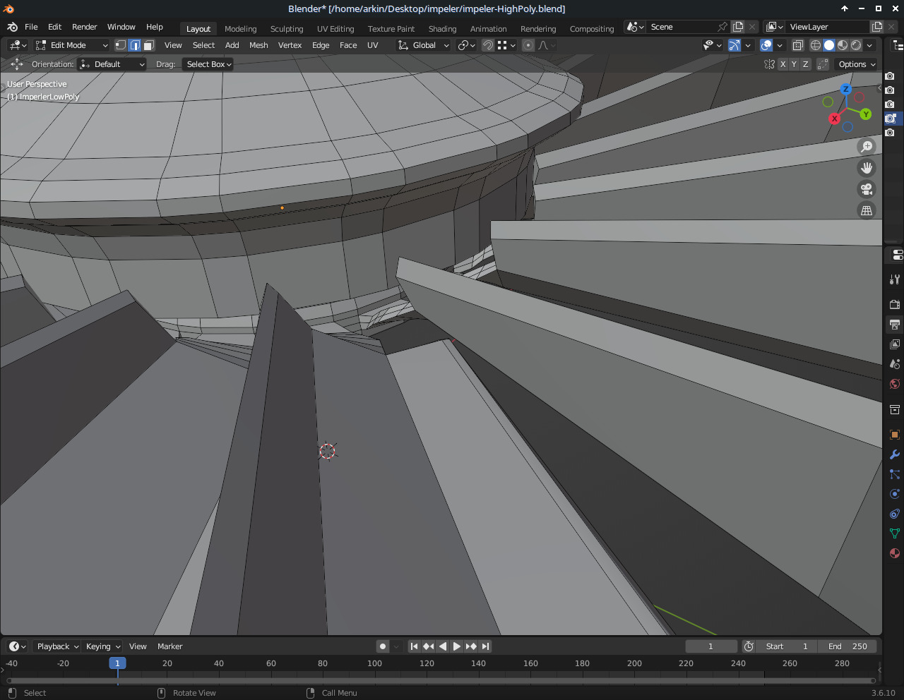 Impeller 18 blades Free low-poly 3D model_3