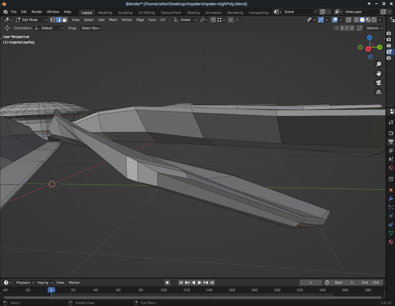 Impeller 18 blades Free low-poly 3D model_6