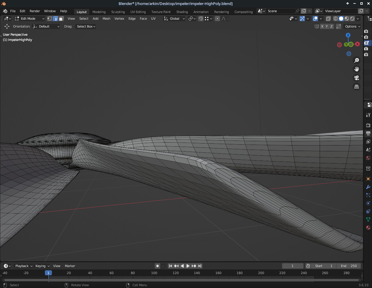 Impeller 18 blades Free low-poly 3D model_7