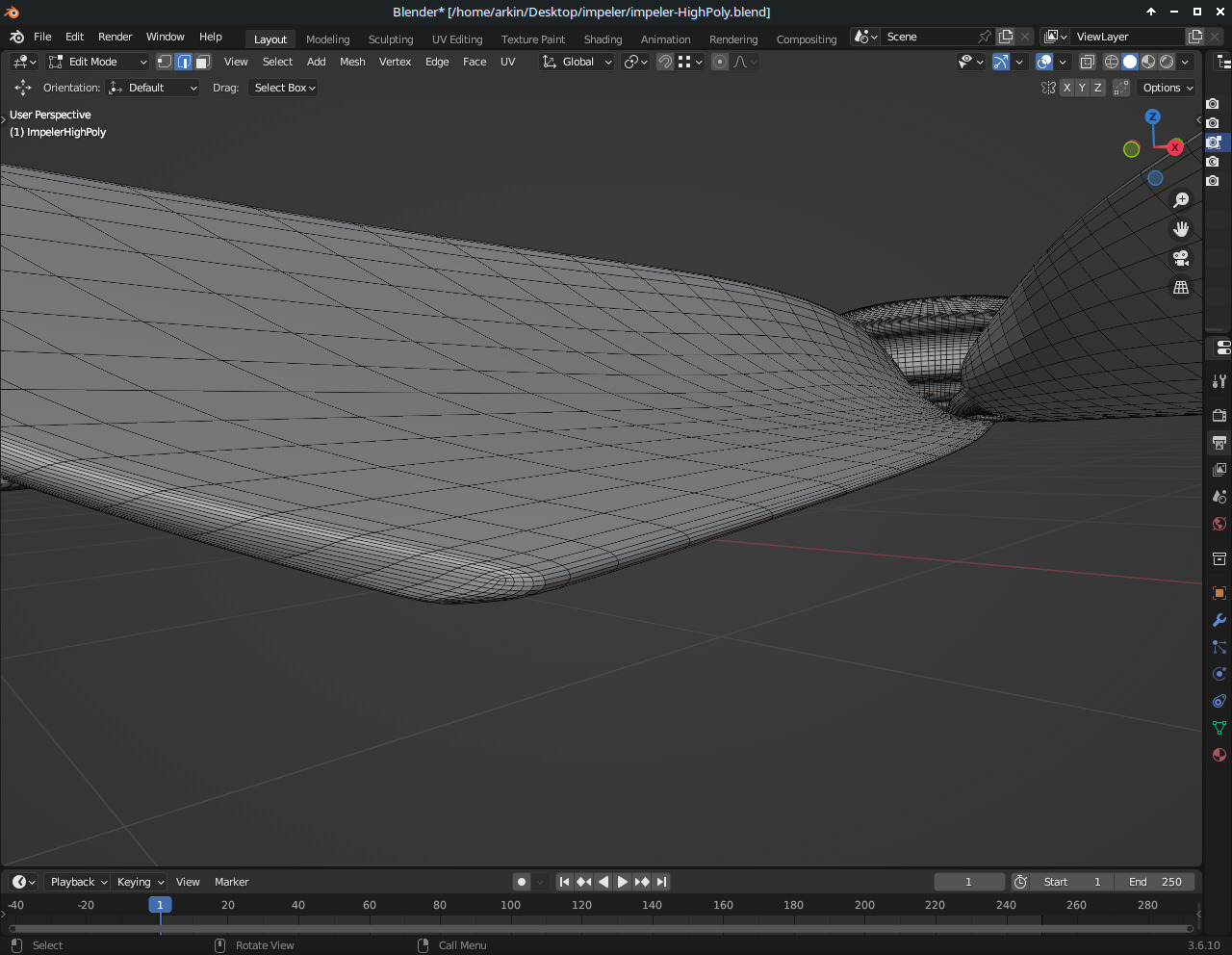 Impeller 18 blades Free low-poly 3D model_10