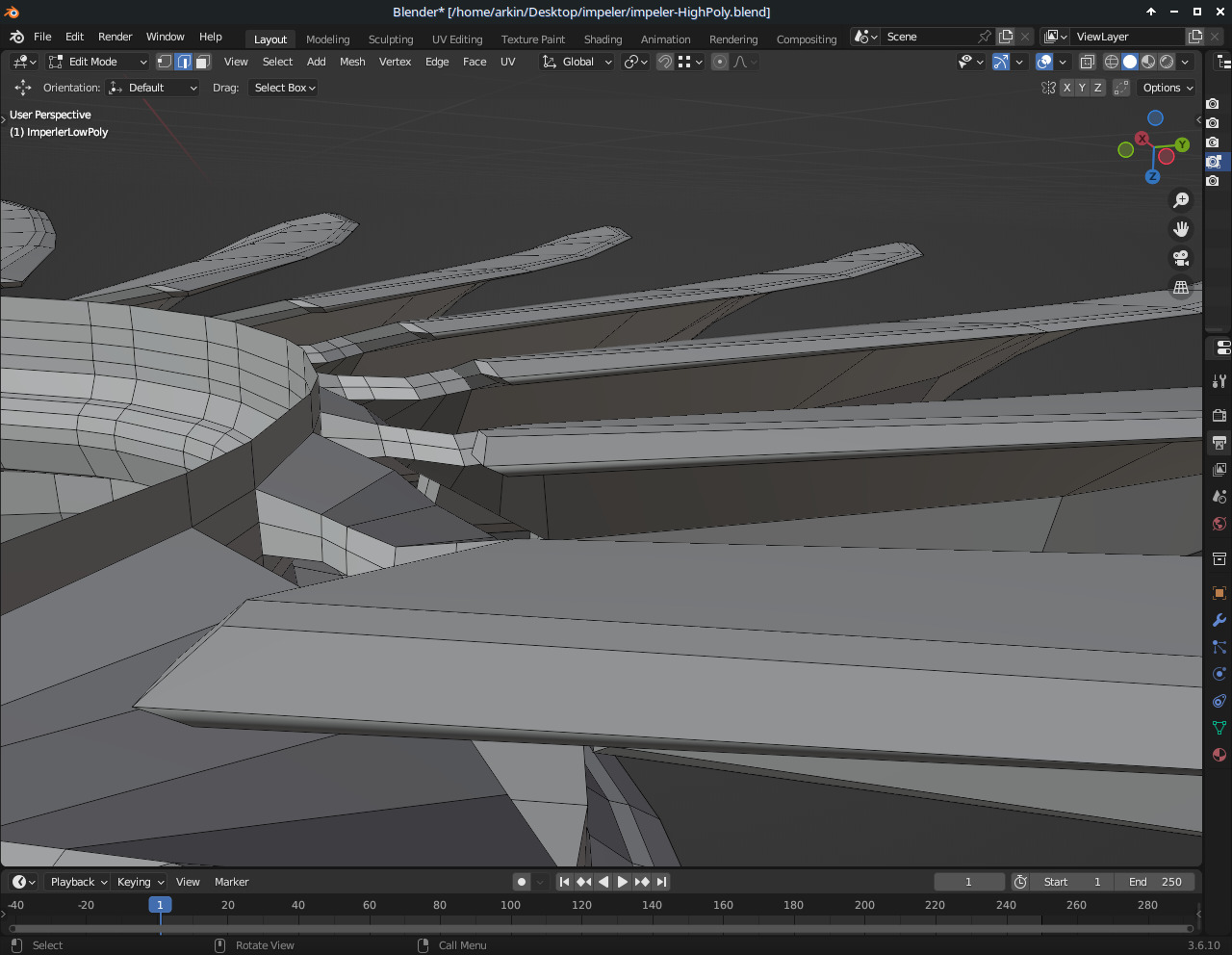 Impeller 18 blades Free low-poly 3D model_2