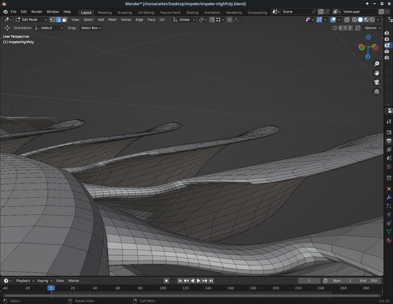 Impeller 18 blades Free low-poly 3D model_15