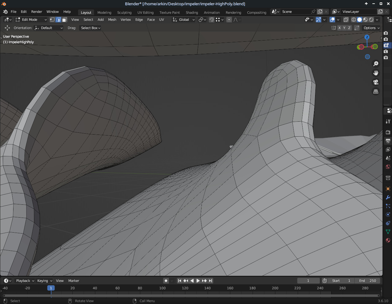 Impeller 18 blades Free low-poly 3D model_16