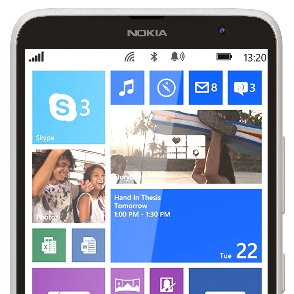 Nokia Lumia 1320 white 3D model_2