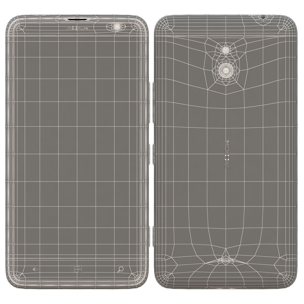 Nokia Lumia 1320 white 3D model_7