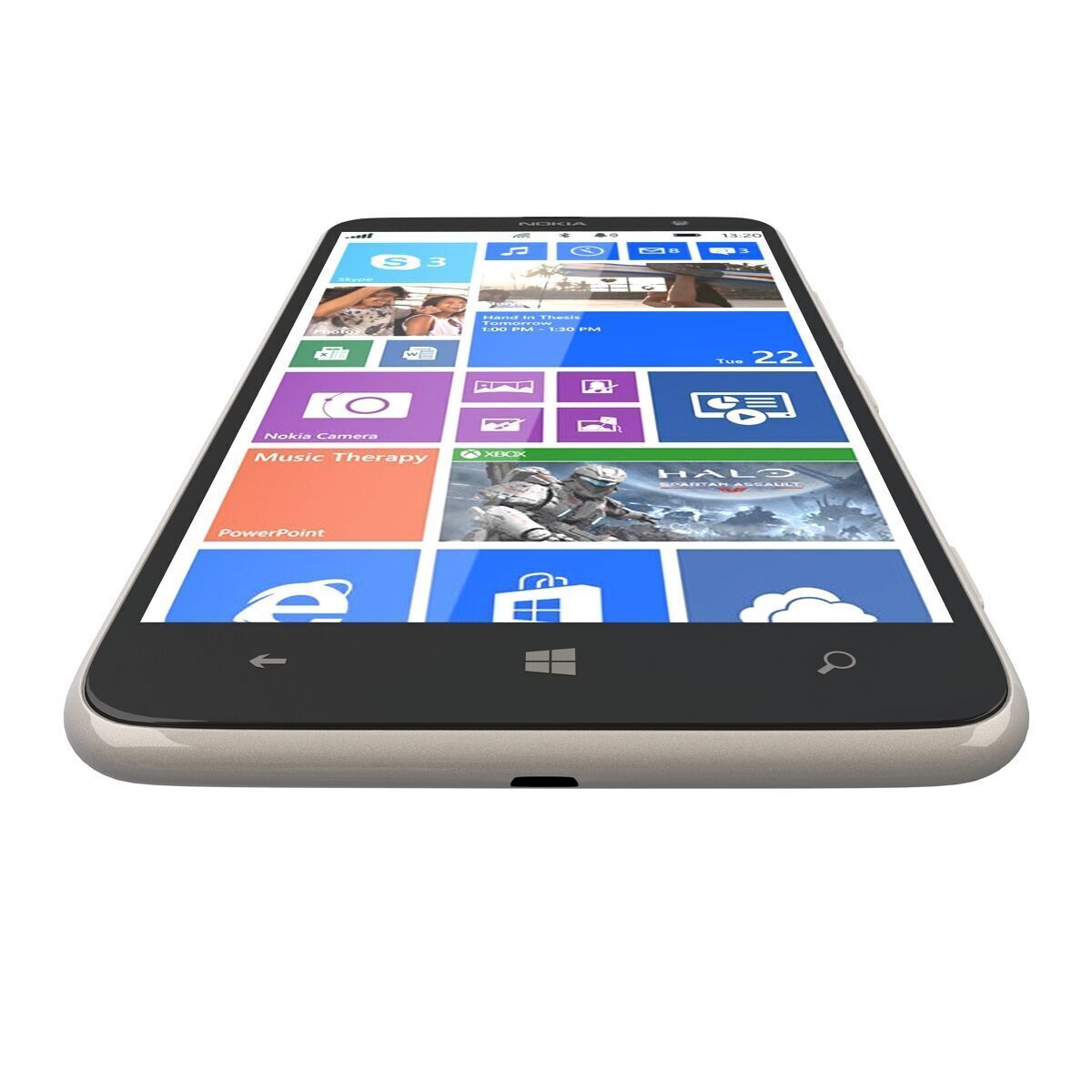 Nokia Lumia 1320 white 3D model_6
