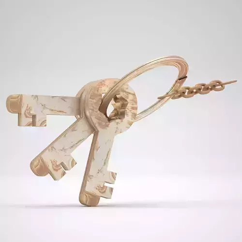 Keychain with Rusty Keys