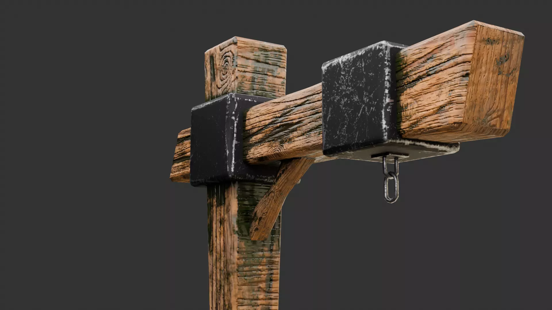 stylized street lamp Low-poly 3D model_0