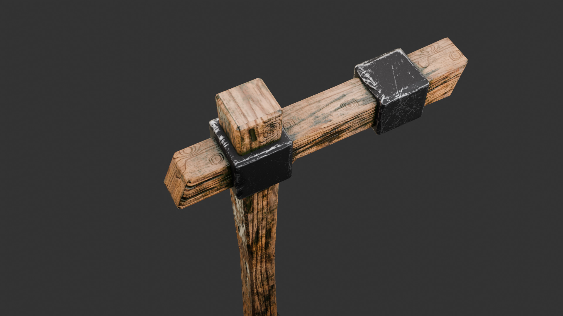 stylized street lamp Low-poly 3D model_4