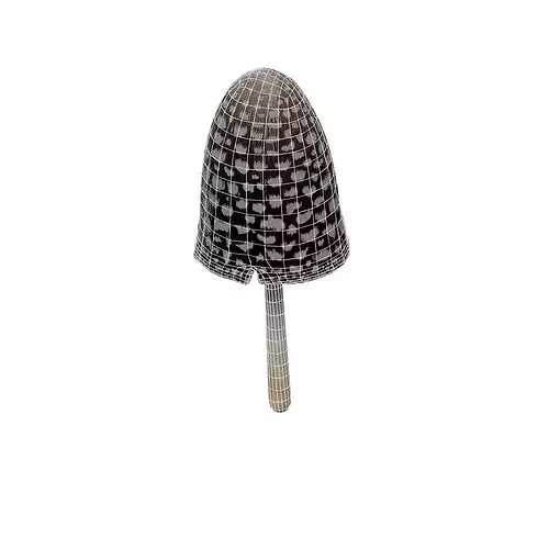 Mushroom Coprinopsis Picacea Low-poly 3D model 2