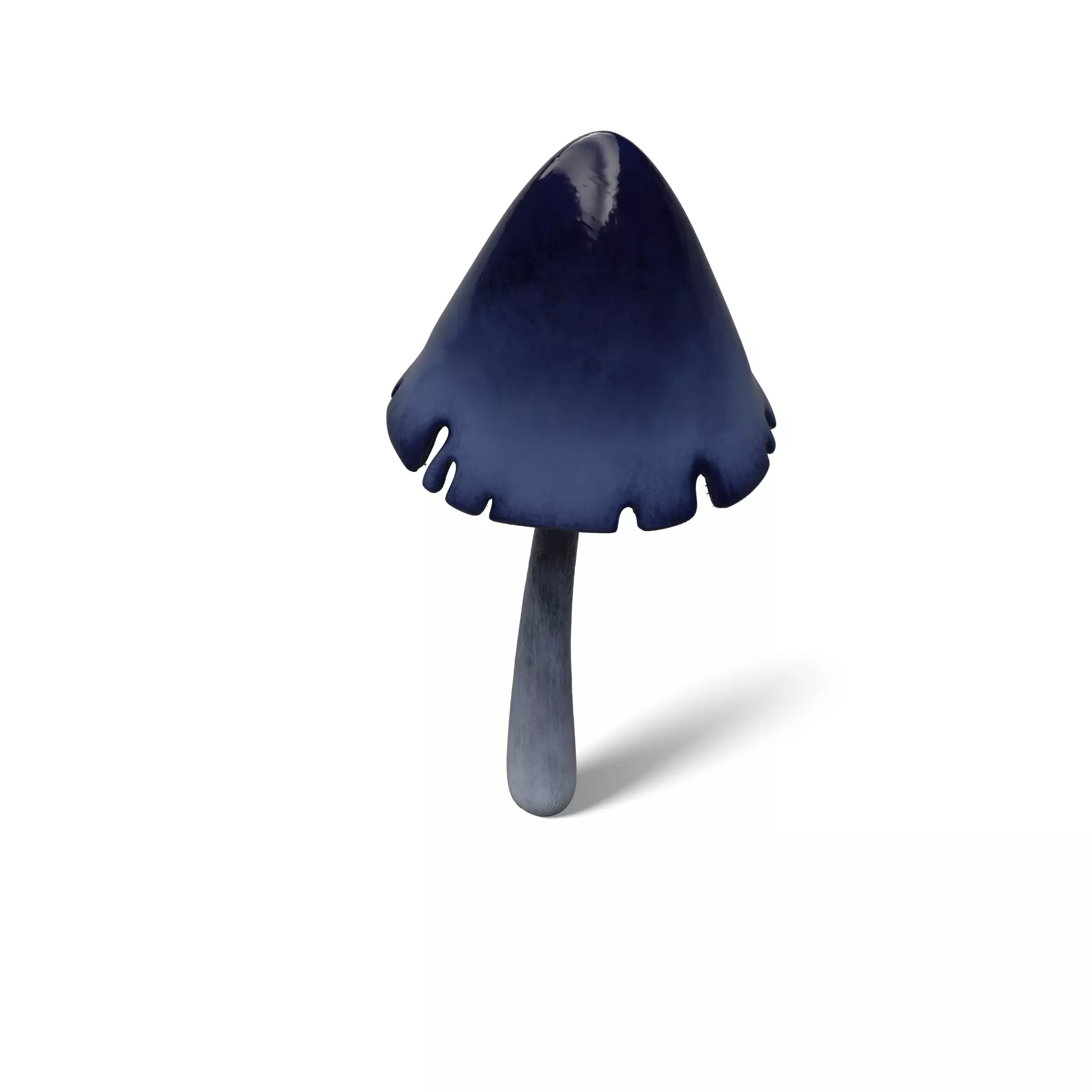 Mushroom Coprinopsis Atramentaria Low-poly 3D model