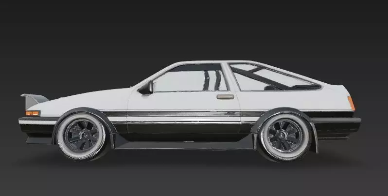 Toyota AE86 Sprinter Trueno Zenki car 3D model | CGTrader