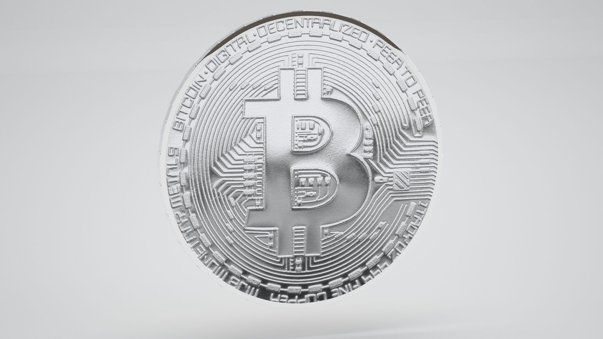 Bitcoin Silver 3D model_5