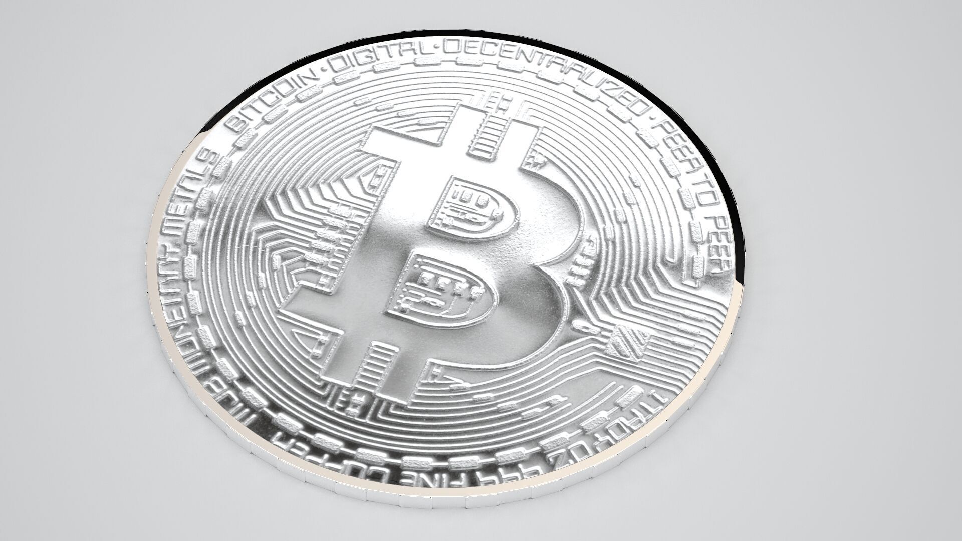 Bitcoin Silver 3D model_1