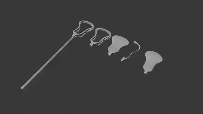 LACROSSE STICK Low-poly 3D model