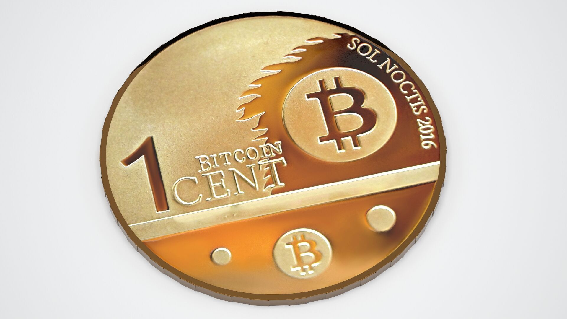 1 Cent Bitcoin 3D model_1