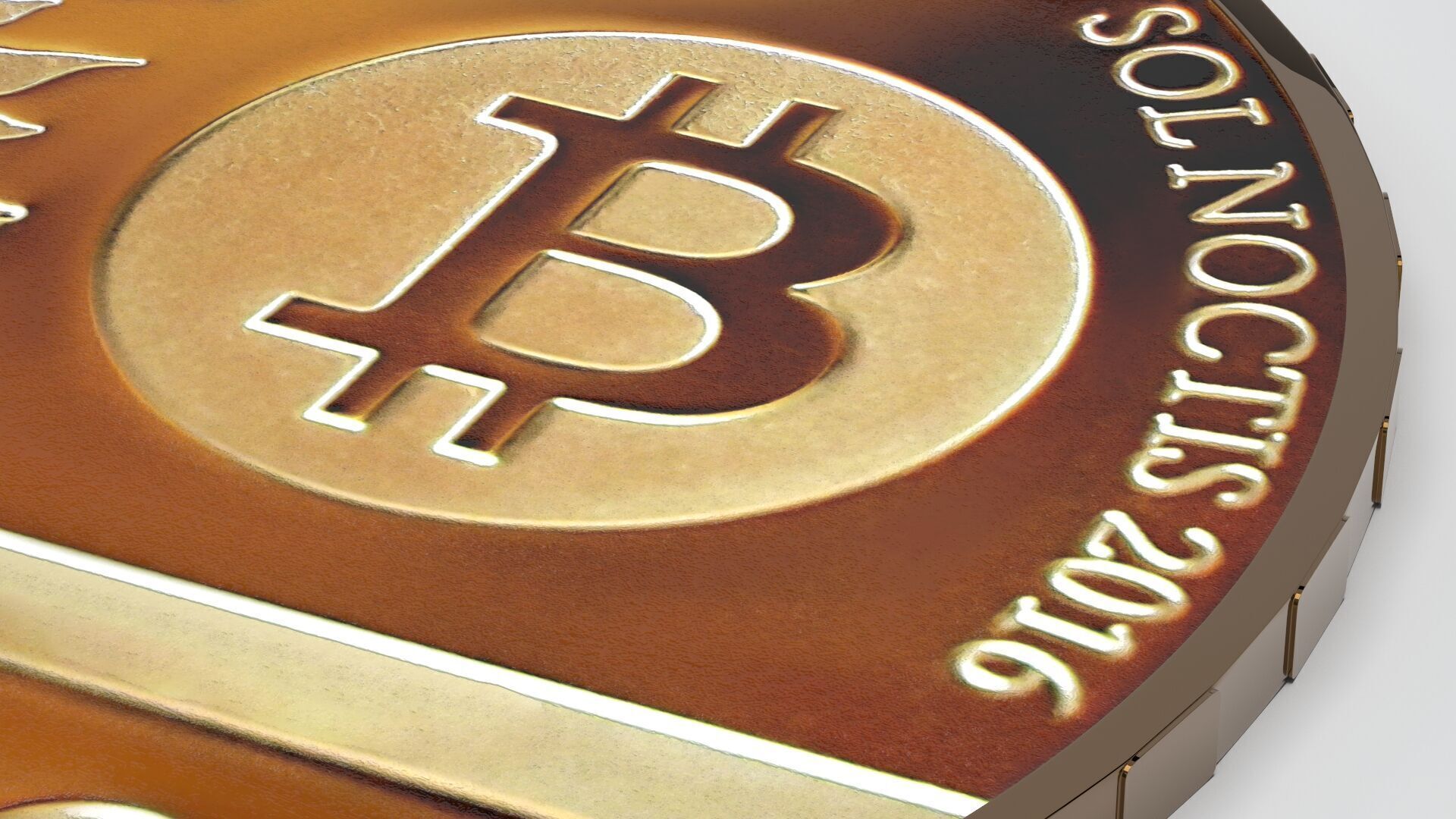 1 Cent Bitcoin 3D model_4