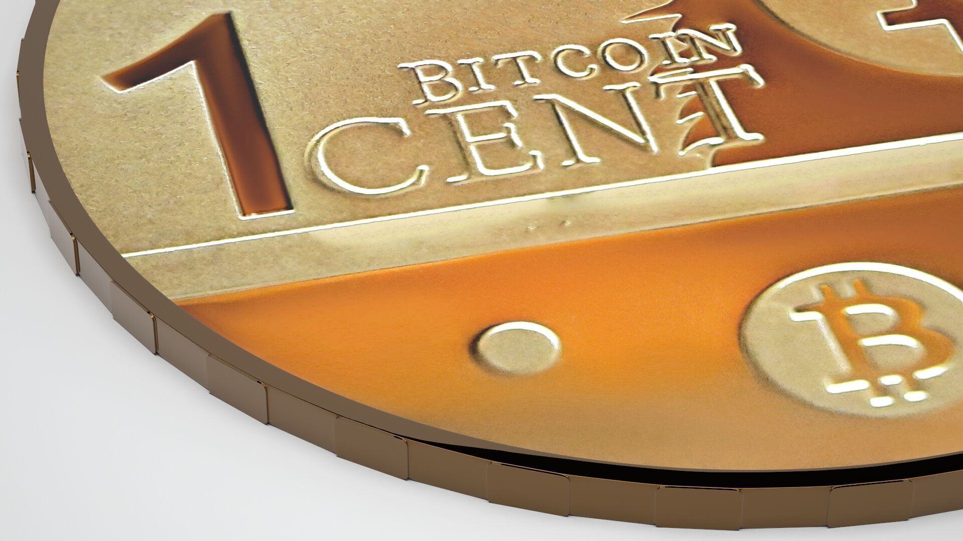 1 Cent Bitcoin 3D model_3