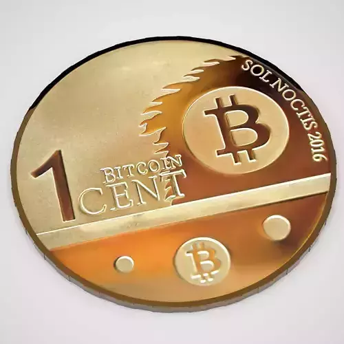 1 Cent Bitcoin 3D model
