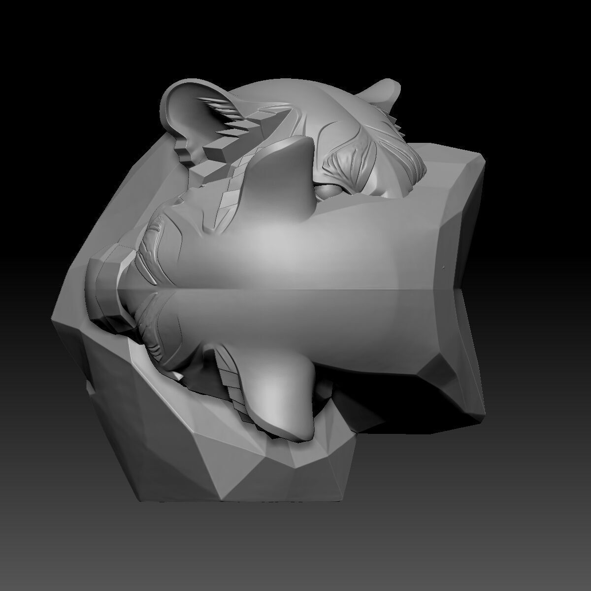 Tiger Head 3D model_9
