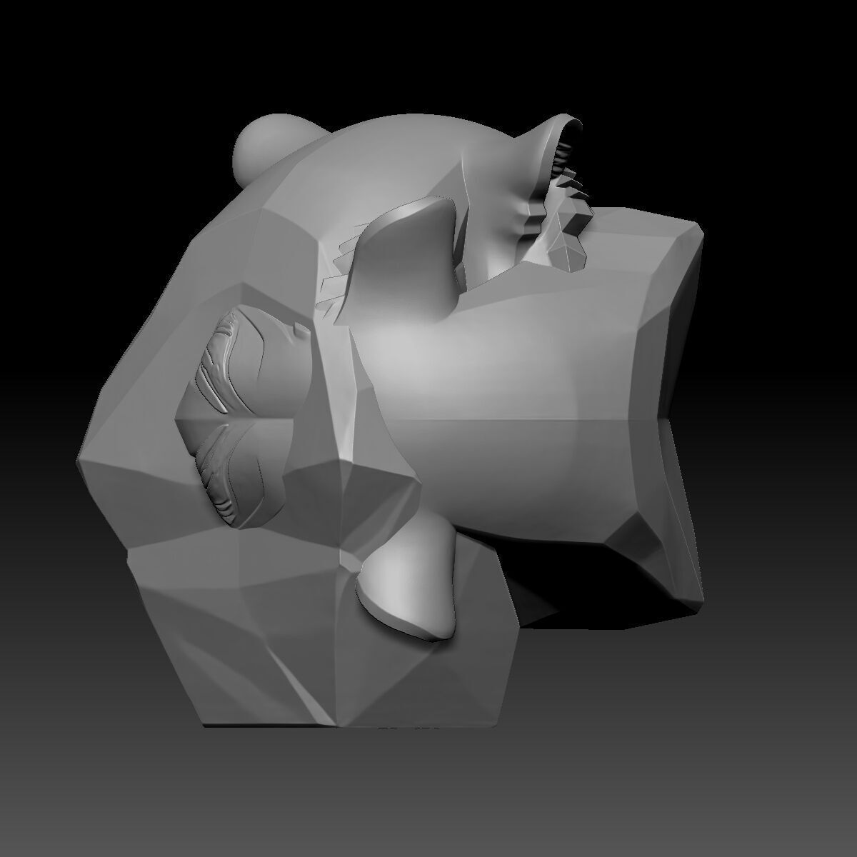 Tiger Head 3D model_8