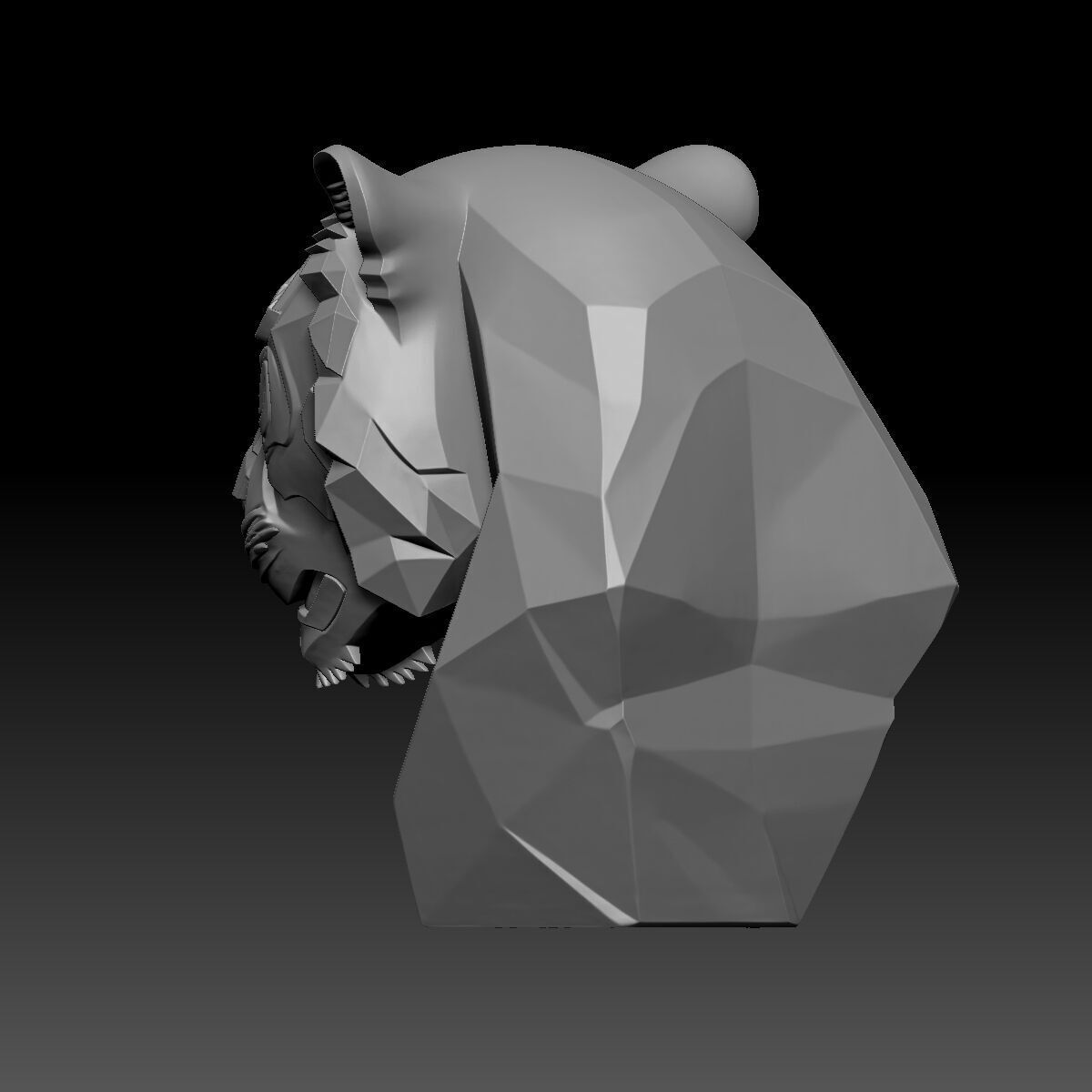 Tiger Head 3D model_5