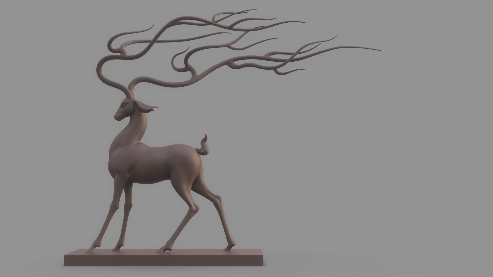 Deer Sculpture 3D model_13