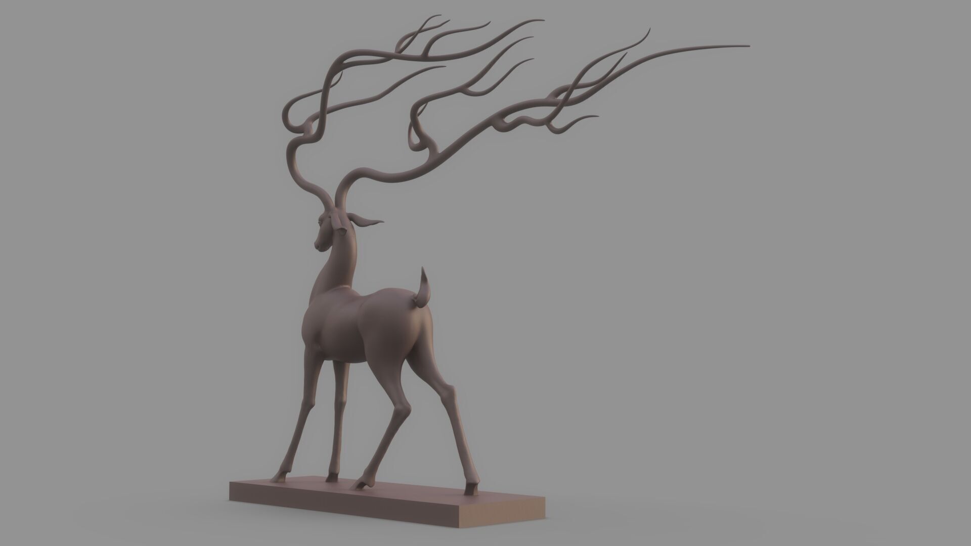 Deer Sculpture 3D model_14