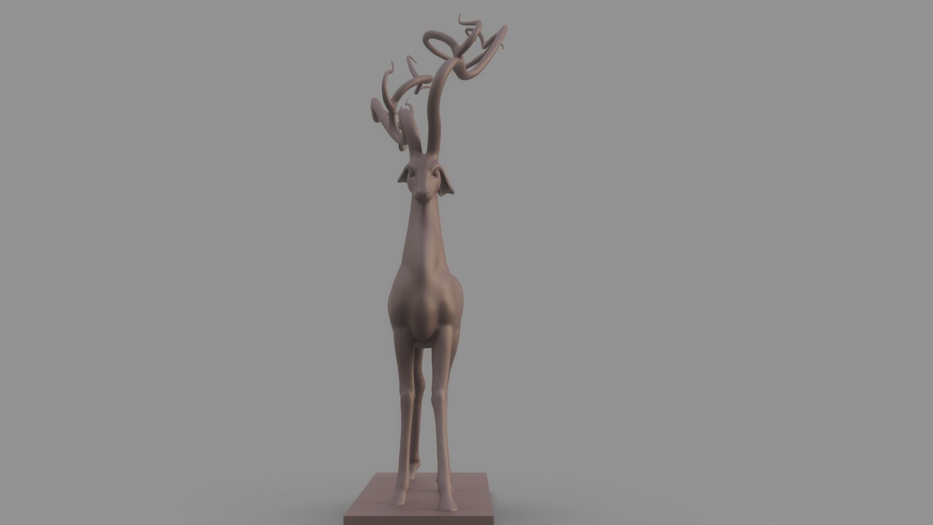Deer Sculpture 3D model_11