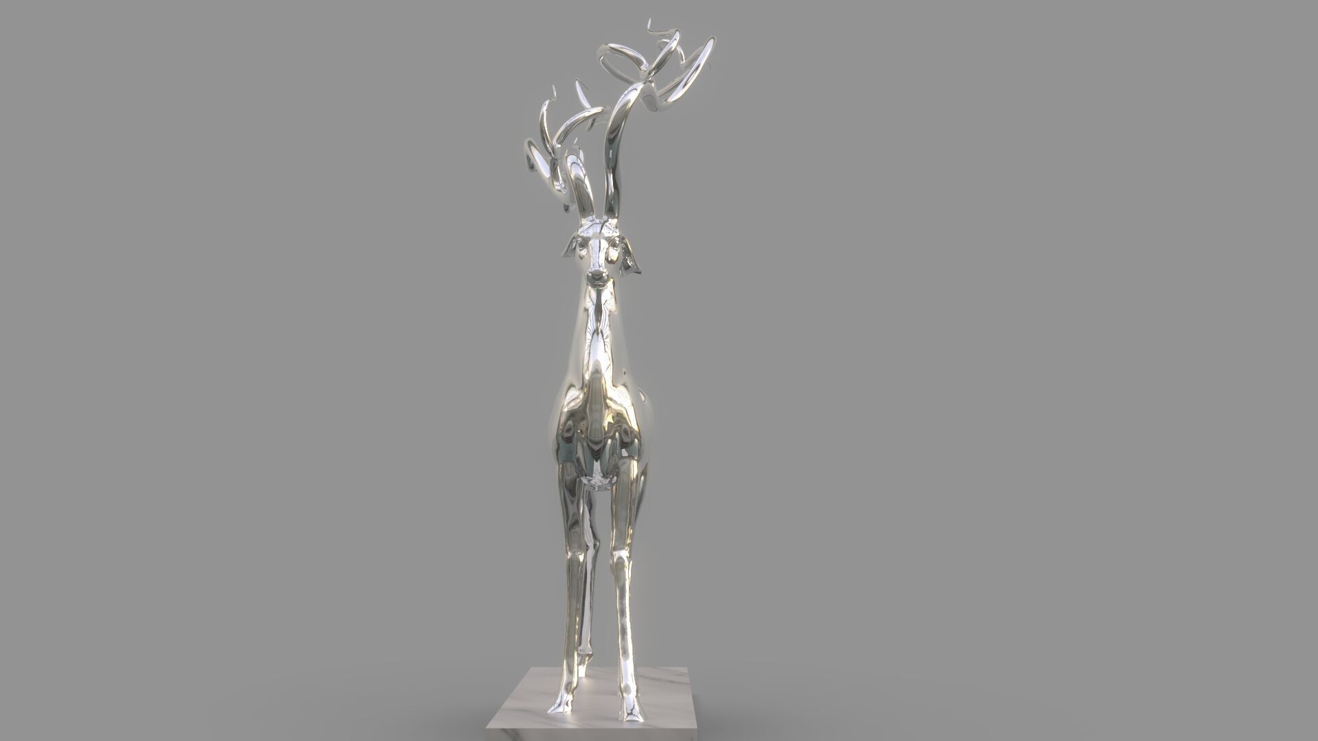 Deer Sculpture 3D model_3